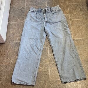 Agolde Men's Relaxed Light Blue Jeans
